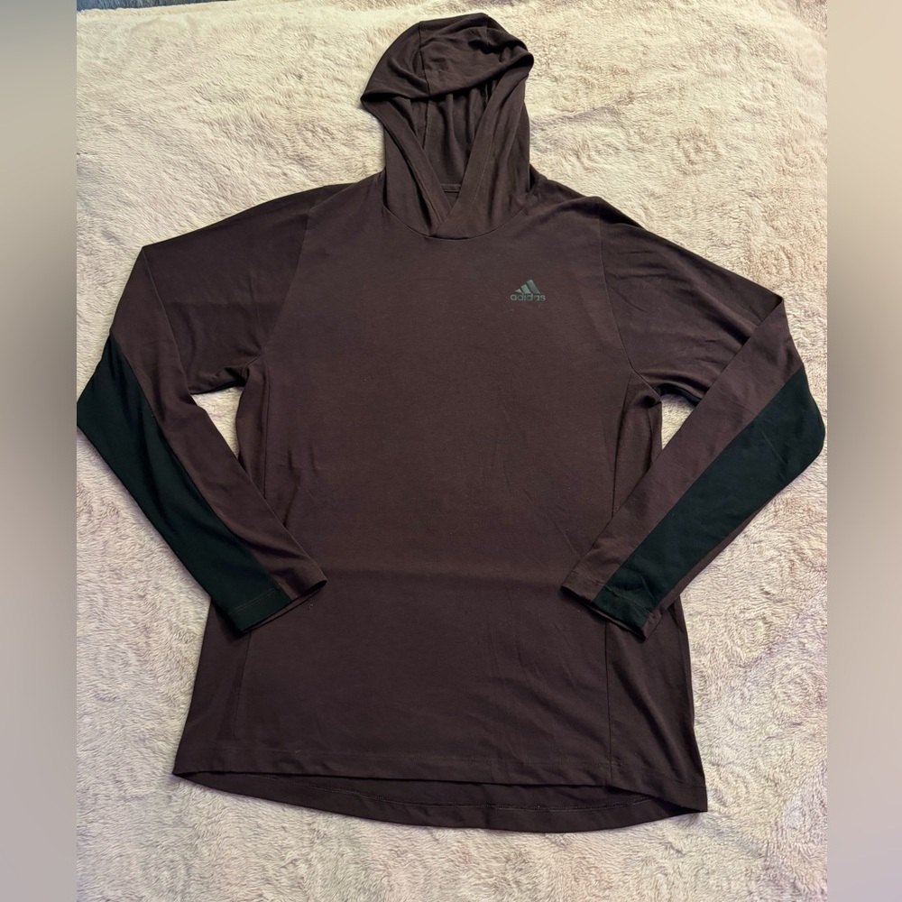 Adidas long sleeve hooded shirt , men’s medium